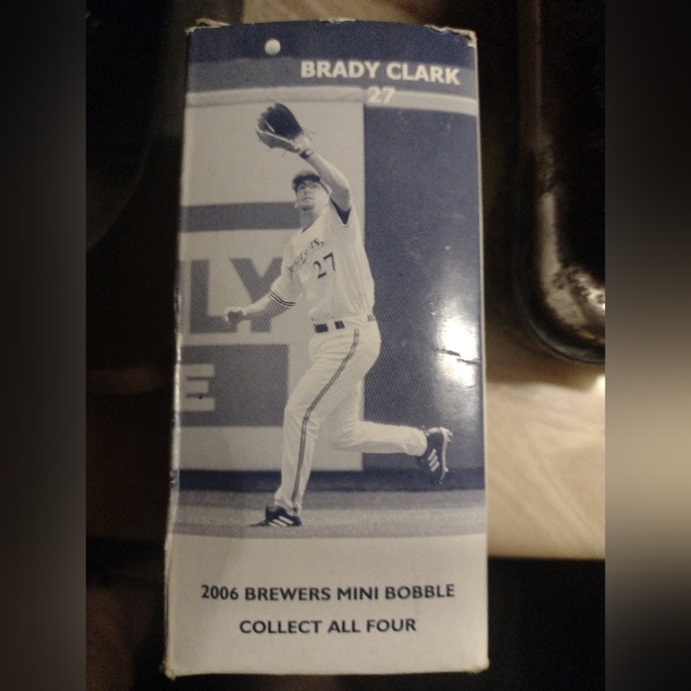 2006 Brewers Brady Clark bobblehead with box. Still in original packaging.